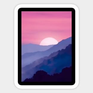 Pink Sunset Sticker